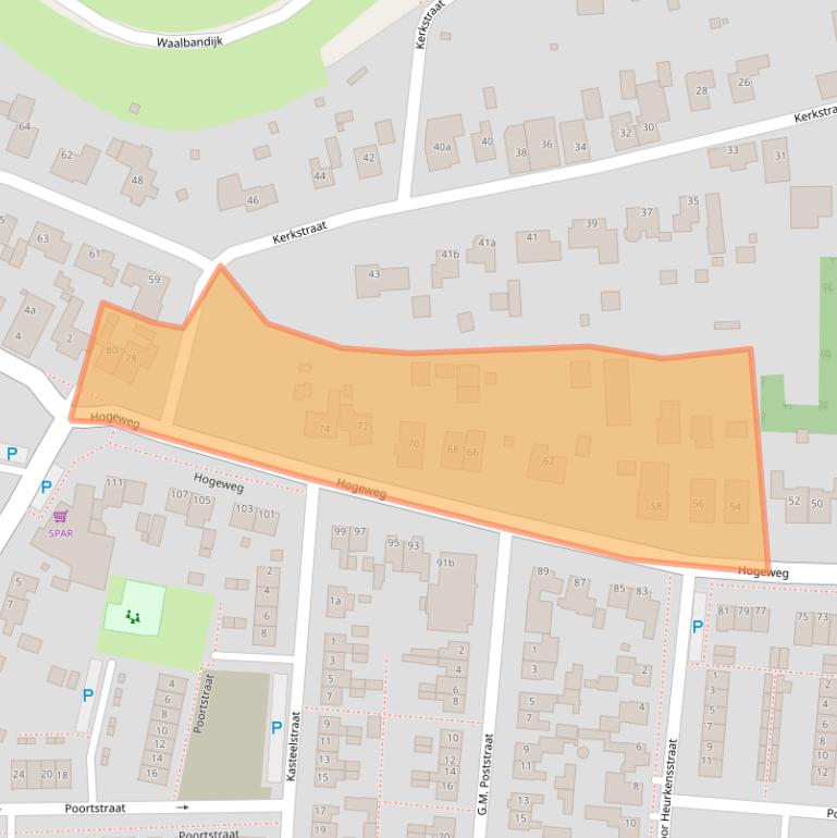 Kaart van postcodegebied 6659AK.