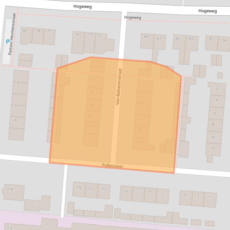 Kaart van postcodegebied 6659AN.
