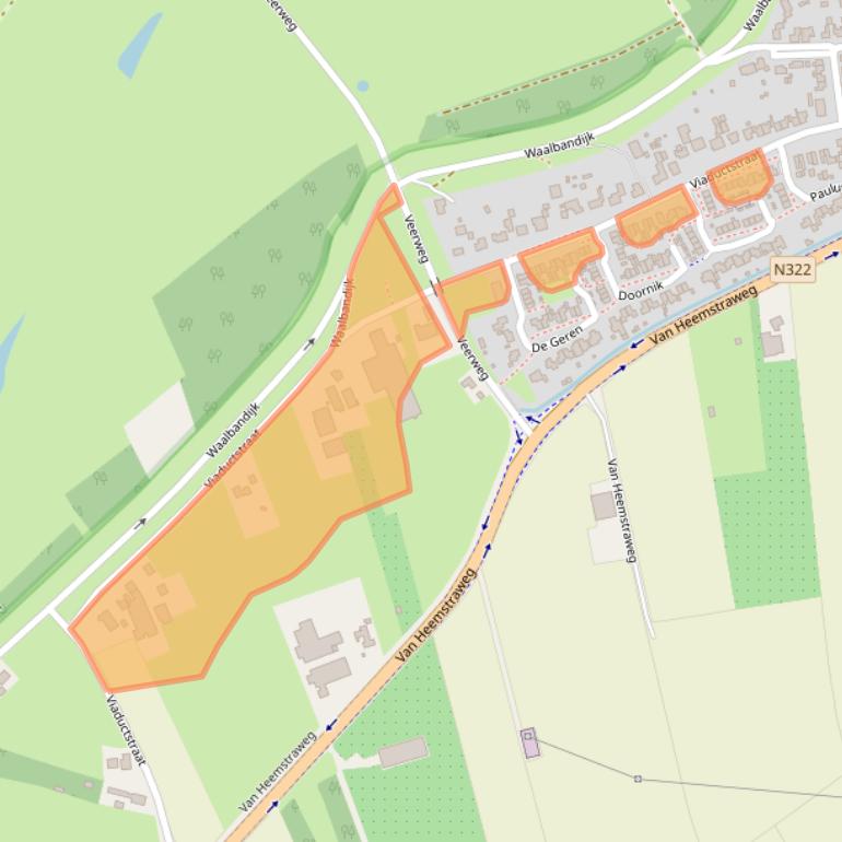 Kaart van postcodegebied 6659CM.