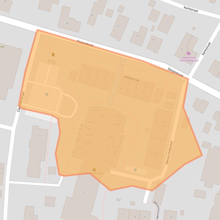 Kaart van postcodegebied 6659CR.