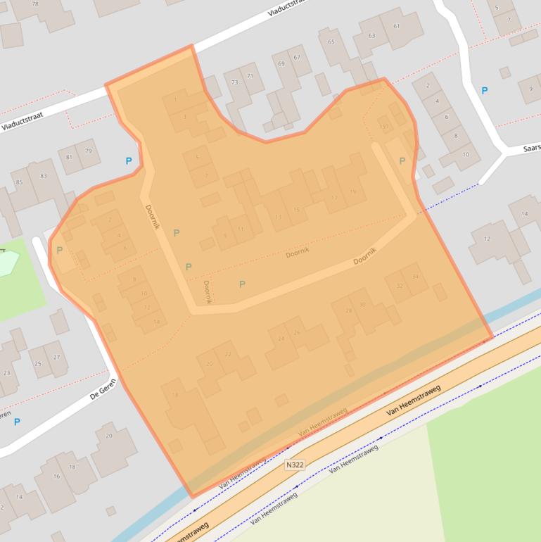 Kaart van postcodegebied 6659CW.