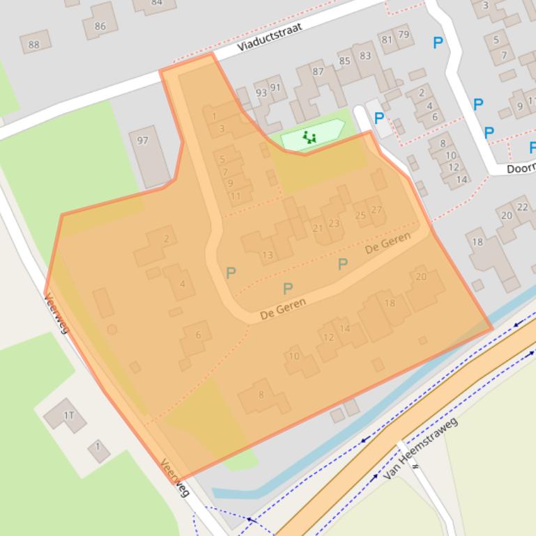 Kaart van postcodegebied 6659CX.