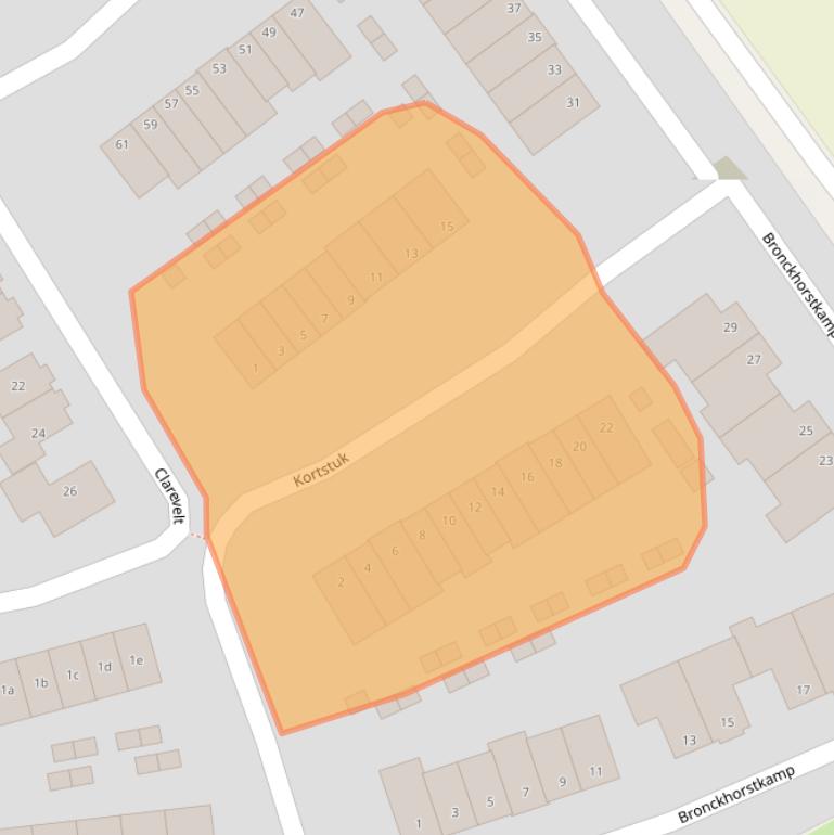 Kaart van postcodegebied 6659EJ.