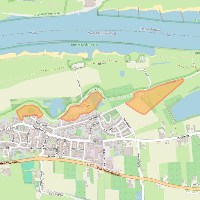 Kaart van postcodegebied 6659KB.