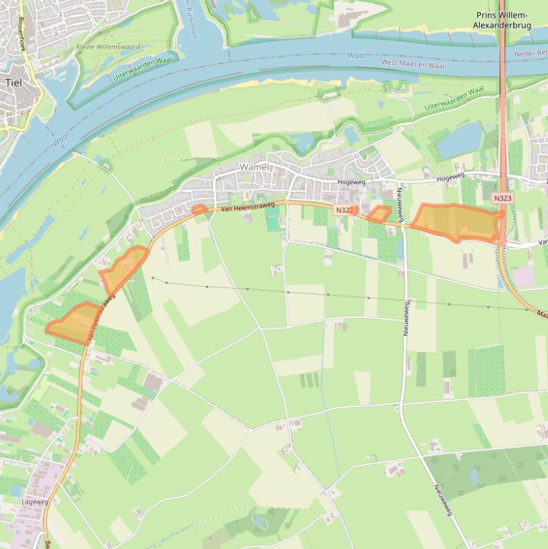 Kaart van postcodegebied 6659KG.
