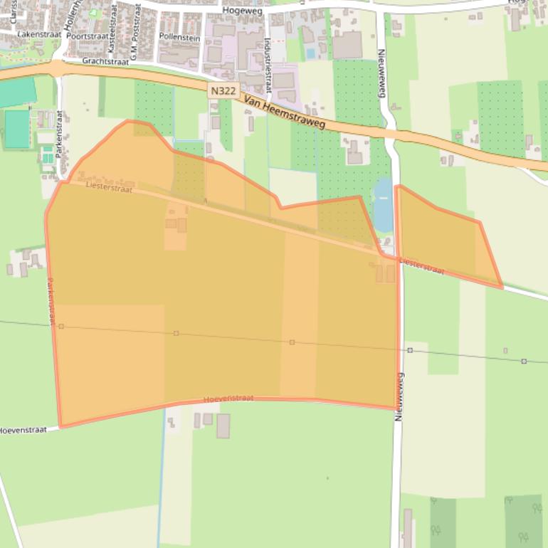 Kaart van postcodegebied 6659KK.