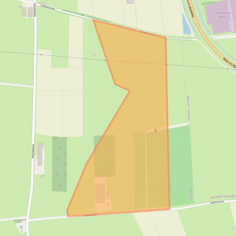 Kaart van postcodegebied 6659KS.