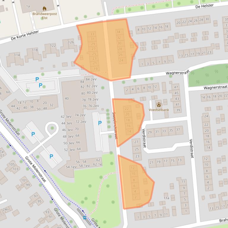 Kaart van postcodegebied 6661AG.