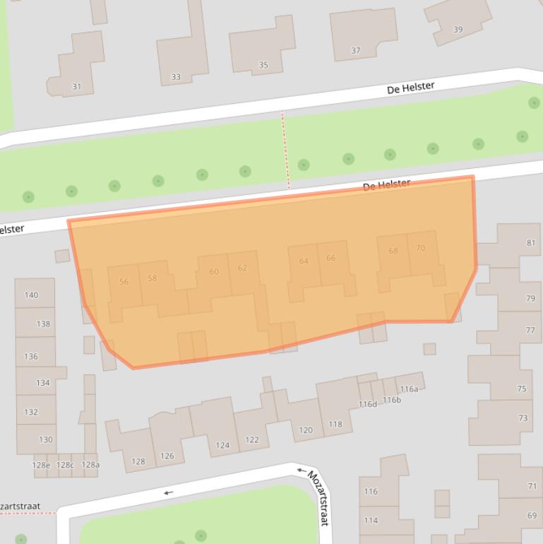 Kaart van postcodegebied 6661AK.