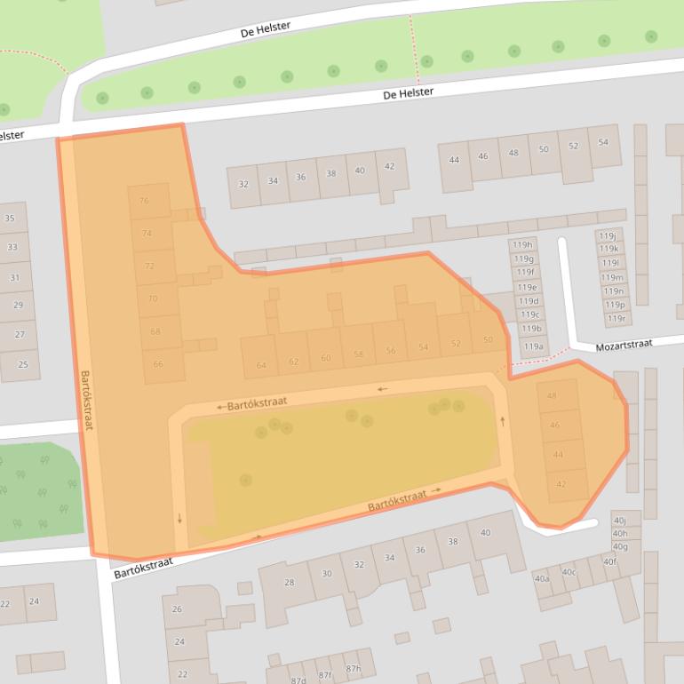 Kaart van postcodegebied 6661AV.