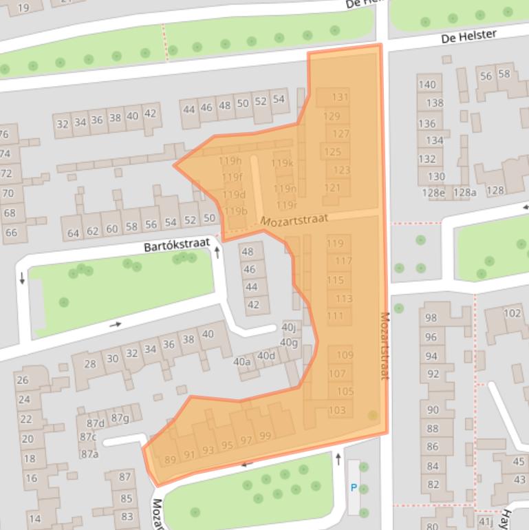 Kaart van postcodegebied 6661BK.