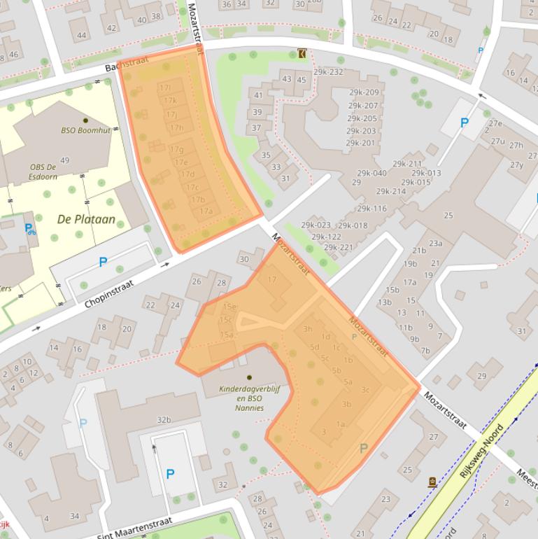 Kaart van postcodegebied 6661CJ.