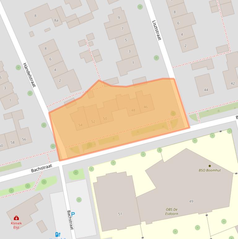 Kaart van postcodegebied 6661CW.