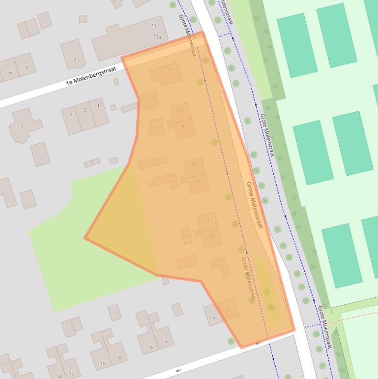 Kaart van postcodegebied 6661DE.