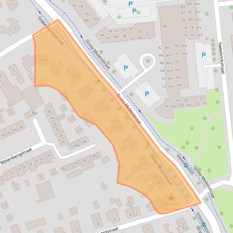 Kaart van postcodegebied 6661DH.