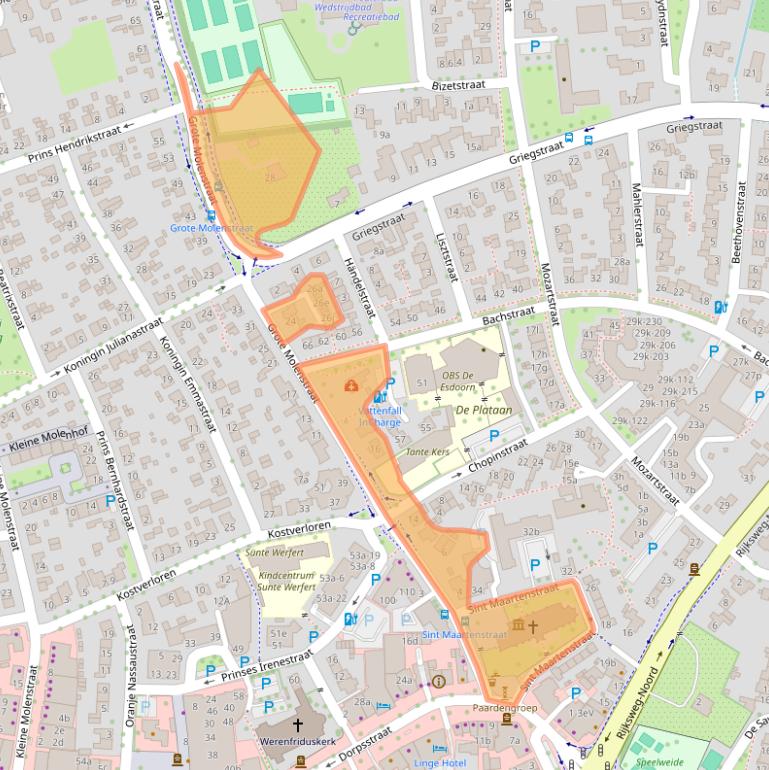 Kaart van postcodegebied 6661DJ.