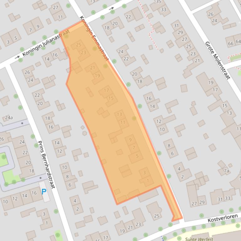 Kaart van postcodegebied 6661DL.