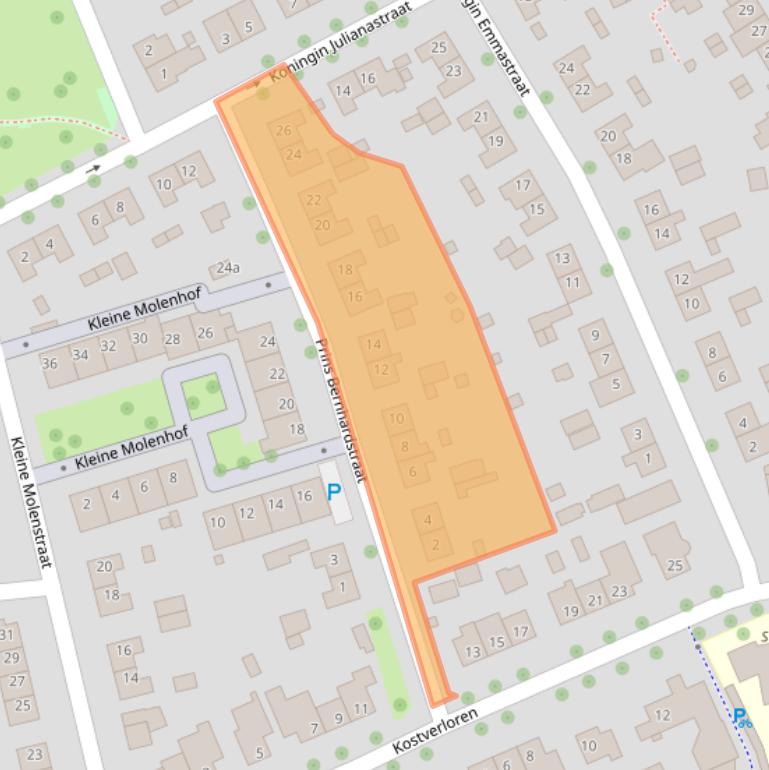 Kaart van postcodegebied 6661DV.