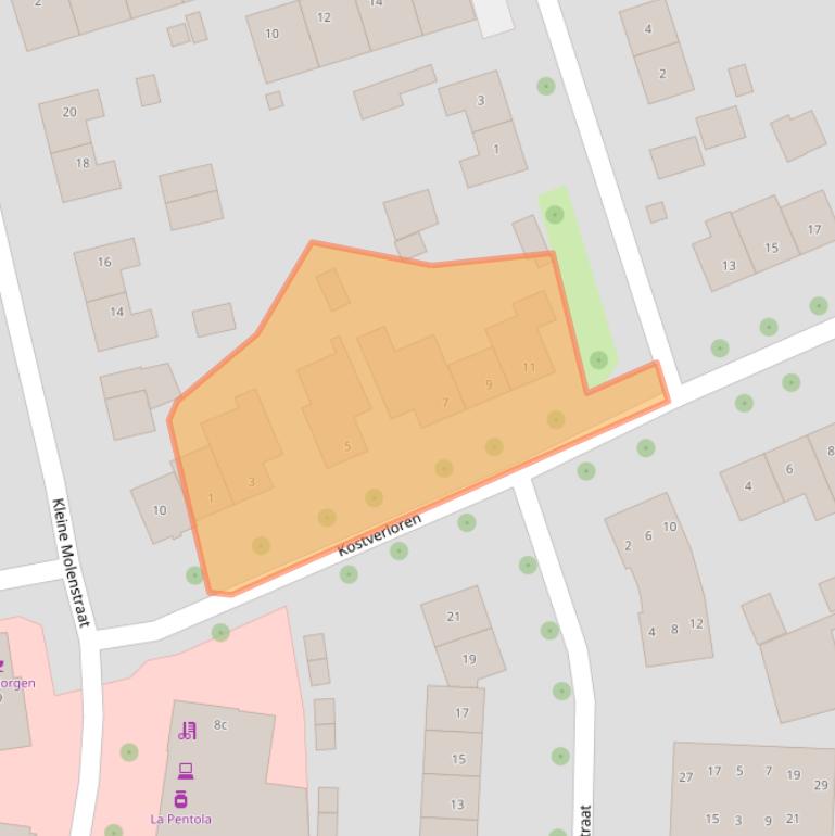 Kaart van postcodegebied 6661DW.