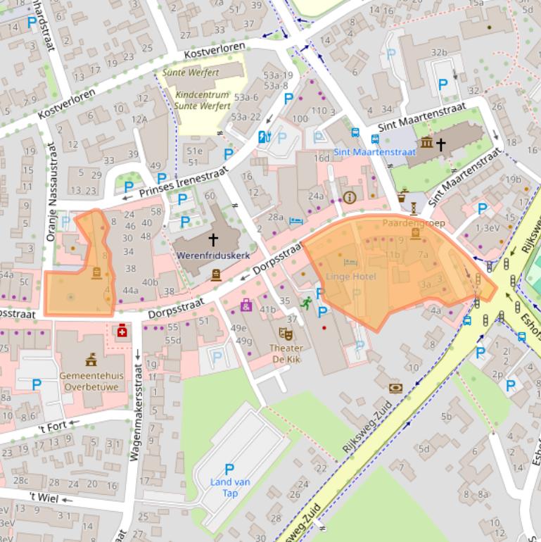 Kaart van postcodegebied 6661EE.