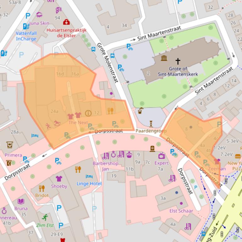 Kaart van postcodegebied 6661EK.