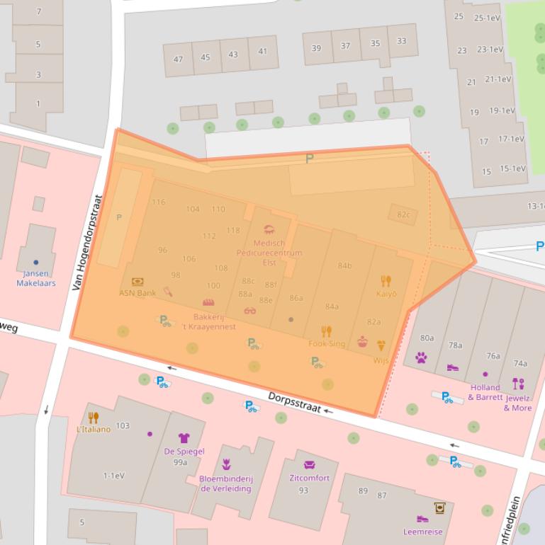 Kaart van postcodegebied 6661EP.