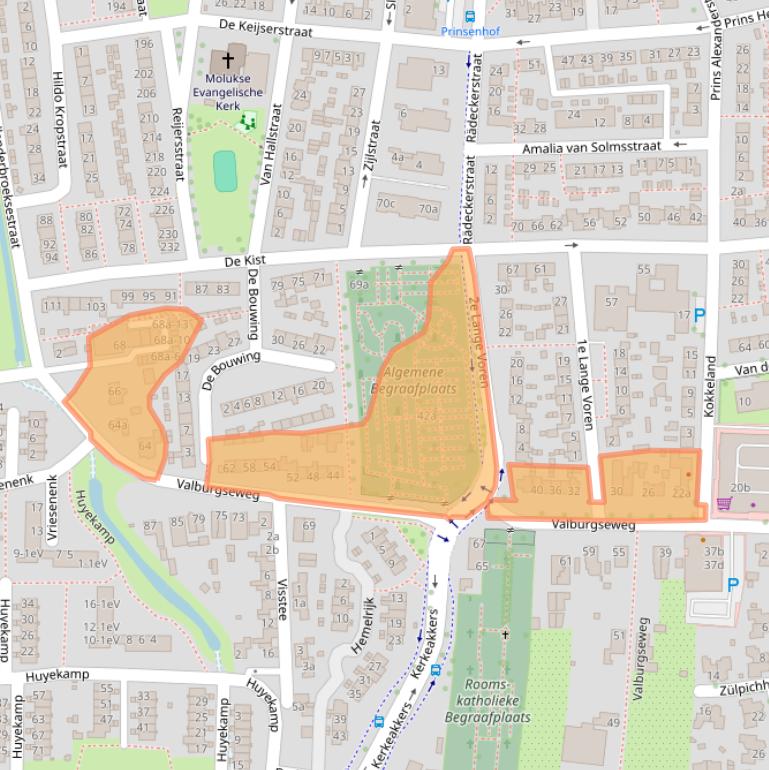 Kaart van postcodegebied 6661EW.