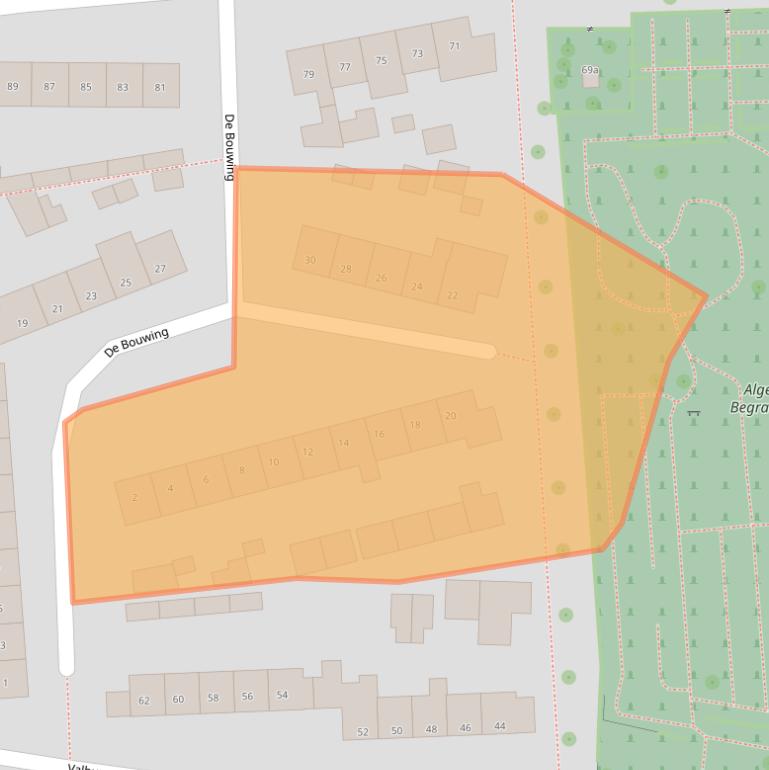 Kaart van postcodegebied 6661EZ.