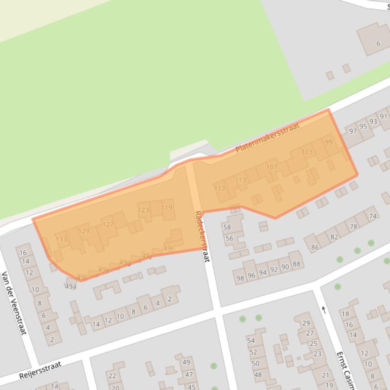 Kaart van postcodegebied 6661HM.