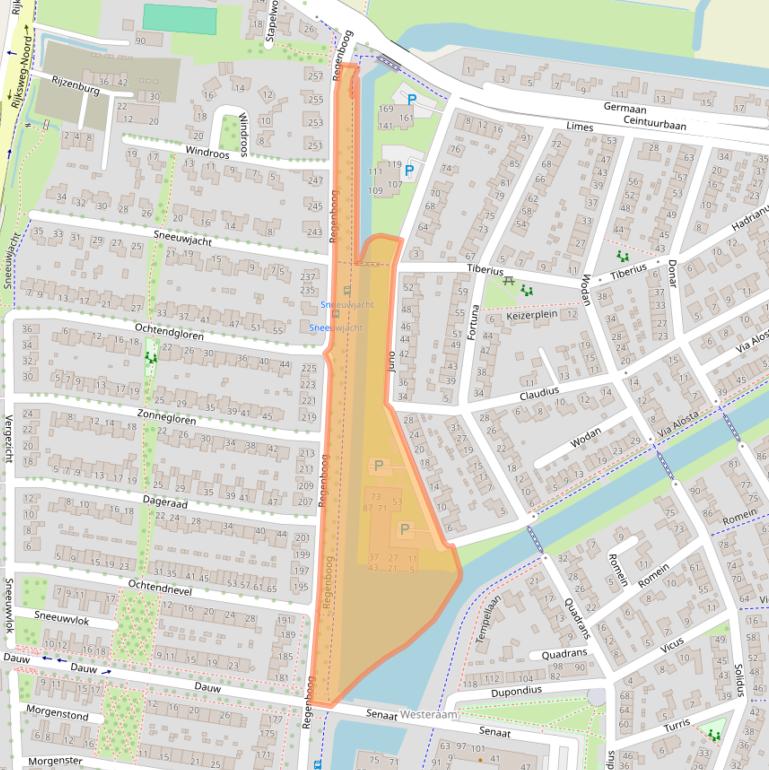 Kaart van postcodegebied 6661JA.