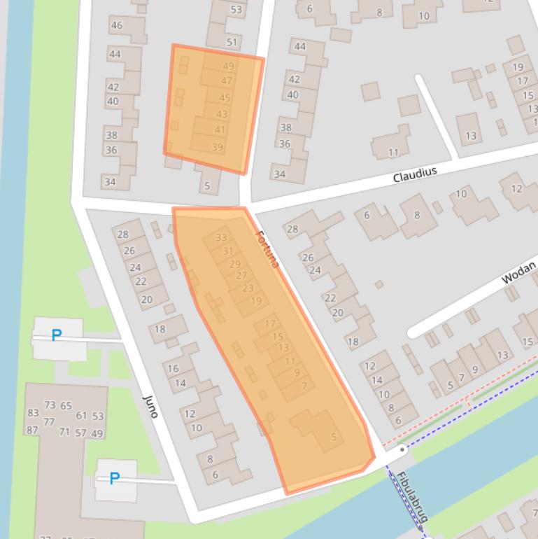 Kaart van postcodegebied 6661JE.