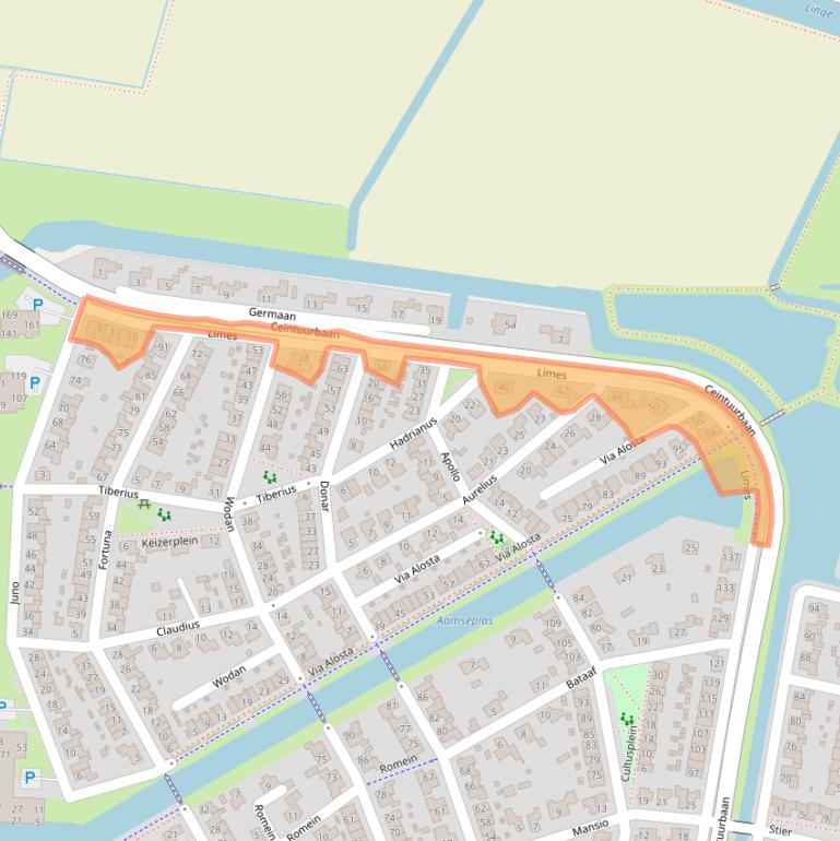 Kaart van postcodegebied 6661JM.