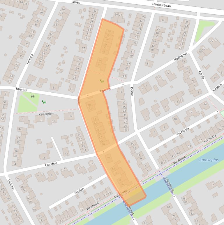 Kaart van postcodegebied 6661JR.