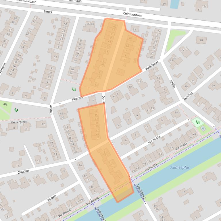 Kaart van postcodegebied 6661JS.