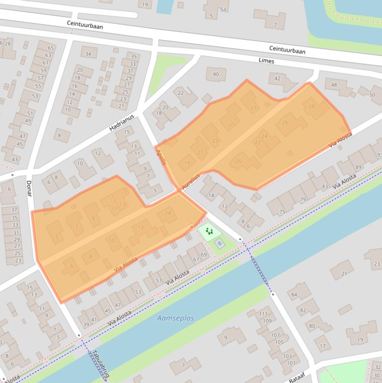 Kaart van postcodegebied 6661JT.