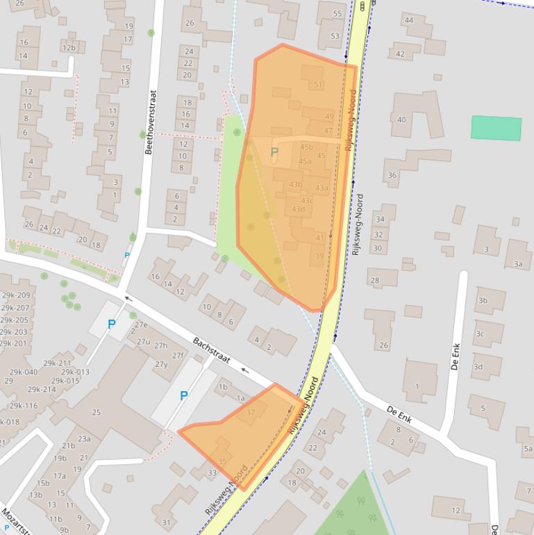 Kaart van postcodegebied 6661KB.
