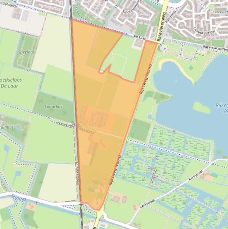 Kaart van postcodegebied 6661KE.