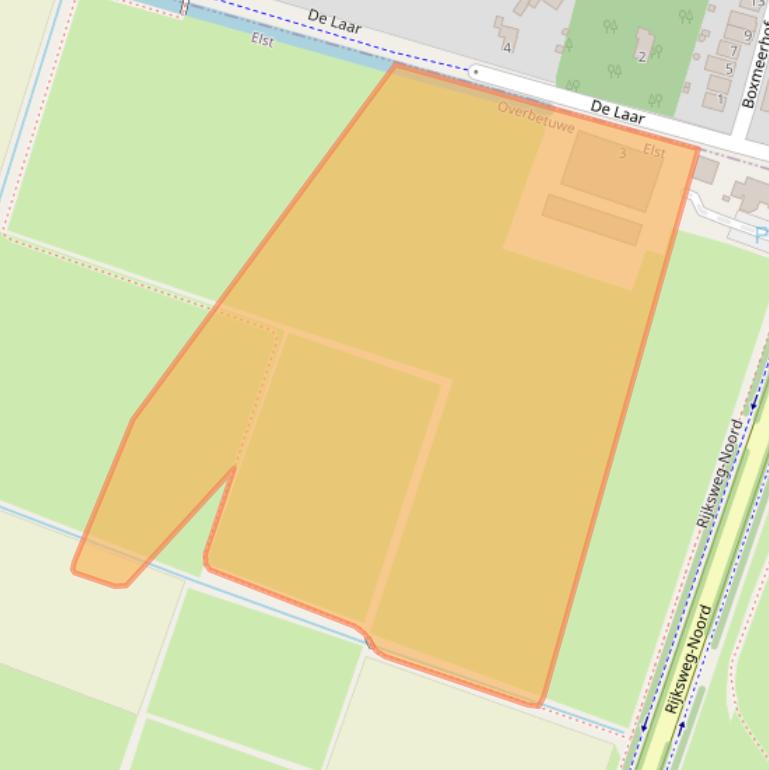 Kaart van postcodegebied 6661KM.