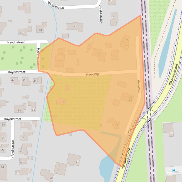 Kaart van postcodegebied 6661KZ.