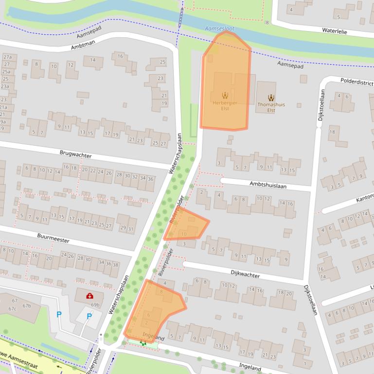 Kaart van postcodegebied 6661MG.