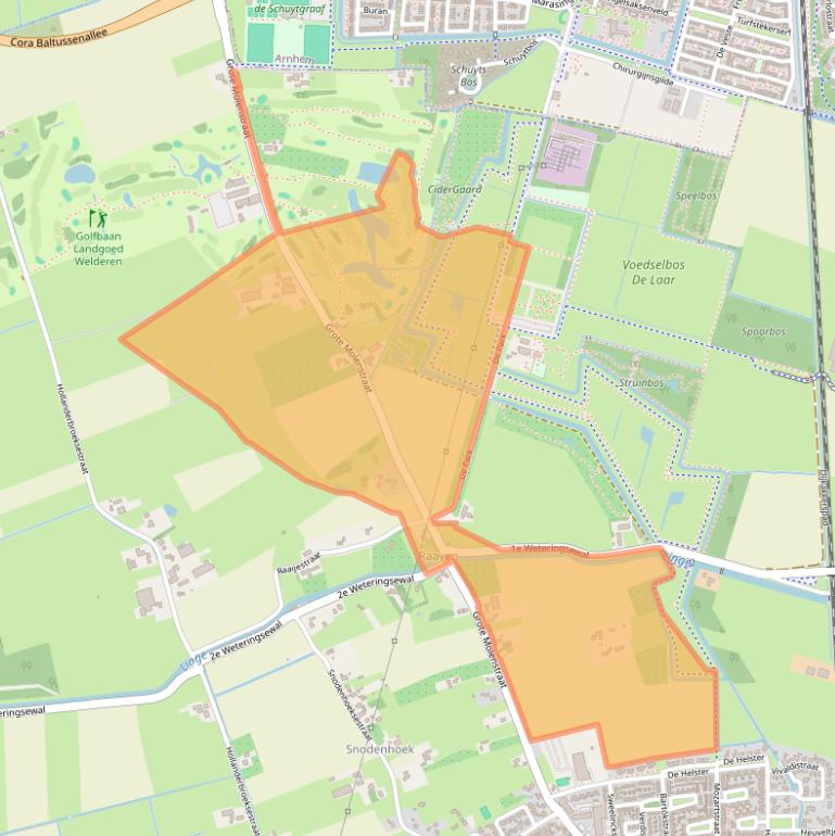 Kaart van postcodegebied 6661NG.