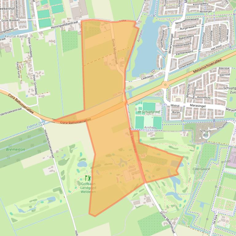 Kaart van postcodegebied 6661NH.