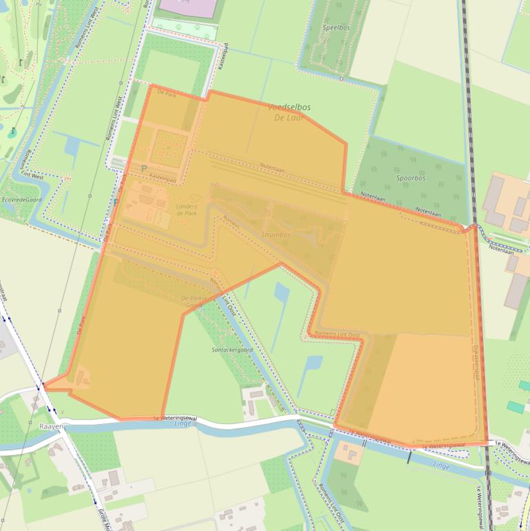 Kaart van postcodegebied 6661NW.