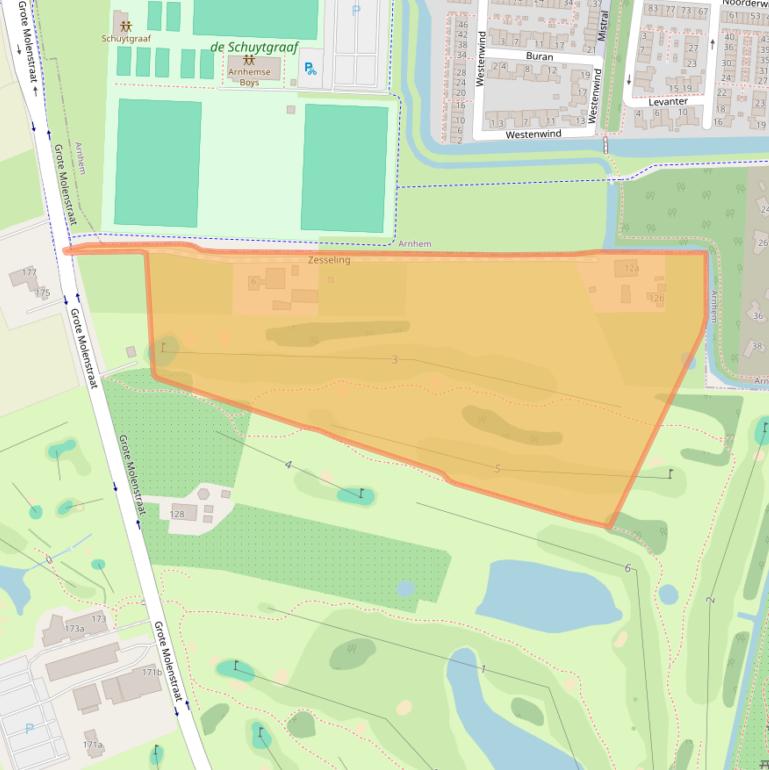 Kaart van postcodegebied 6661NZ.