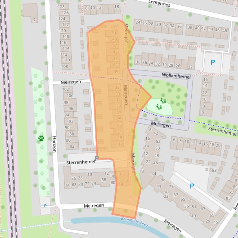 Kaart van postcodegebied 6661PD.