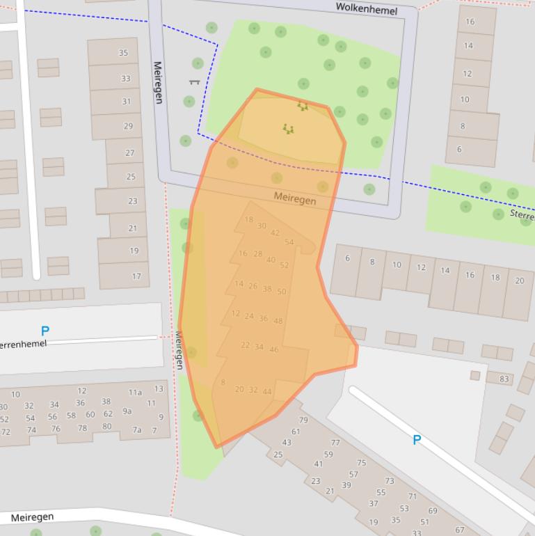 Kaart van postcodegebied 6661PE.