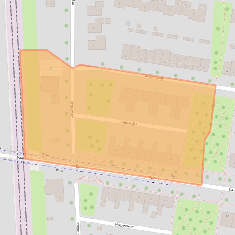 Kaart van postcodegebied 6661RB.