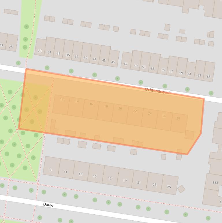 Kaart van postcodegebied 6661RD.