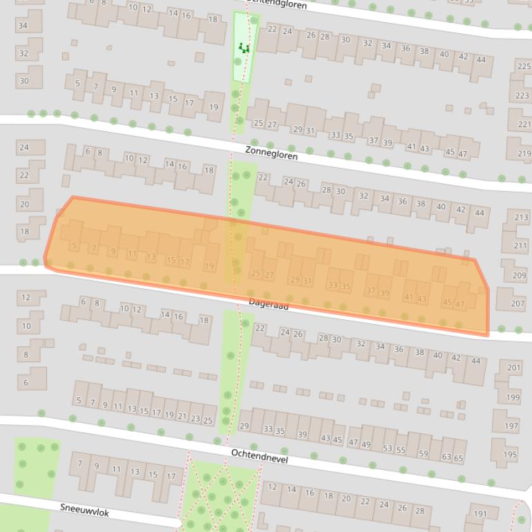 Kaart van postcodegebied 6661RG.