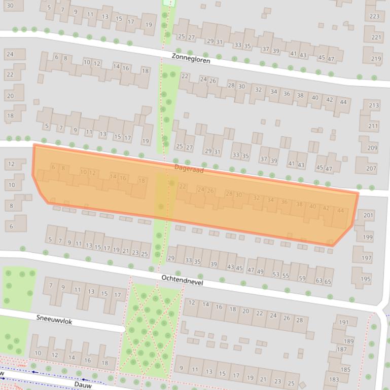Kaart van postcodegebied 6661RH.